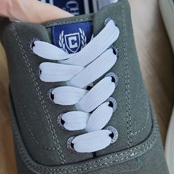 🔹️NWT Chaps Olive Chase Canvas Lace-up Sneakers Men's 10.5 - Picture 8 of 12